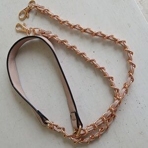 Pink Strap Gold Hardware Replacement Crossbody Bag Strap